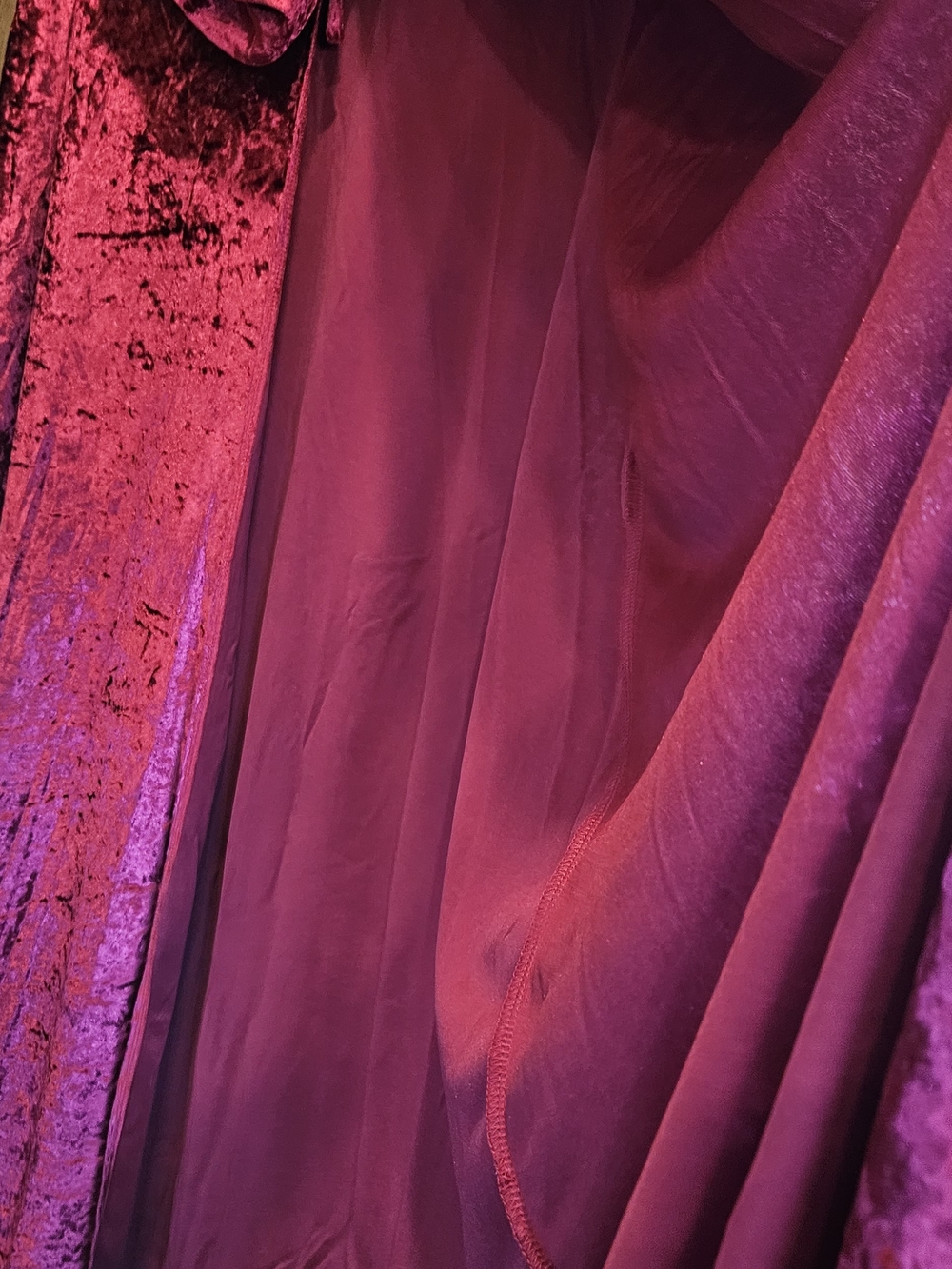 Spirit Halloween Hooded Robe Red, Burgundy, Velvet - Picture 3 of 5